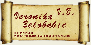 Veronika Belobabić vizit kartica